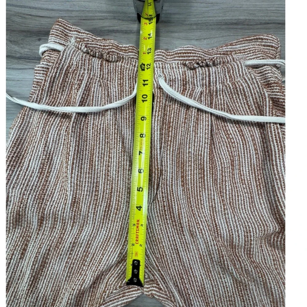 Free People Light At Sunrise‎ Pants High Rise Brown Striped Boho Lounge Size 4